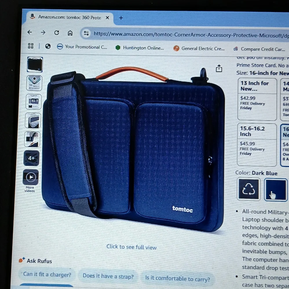 TOMTOC All-round Militay-grade Protection Laptop shoulder bag